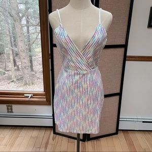 Over the Rainbow Sequin Mini Dress